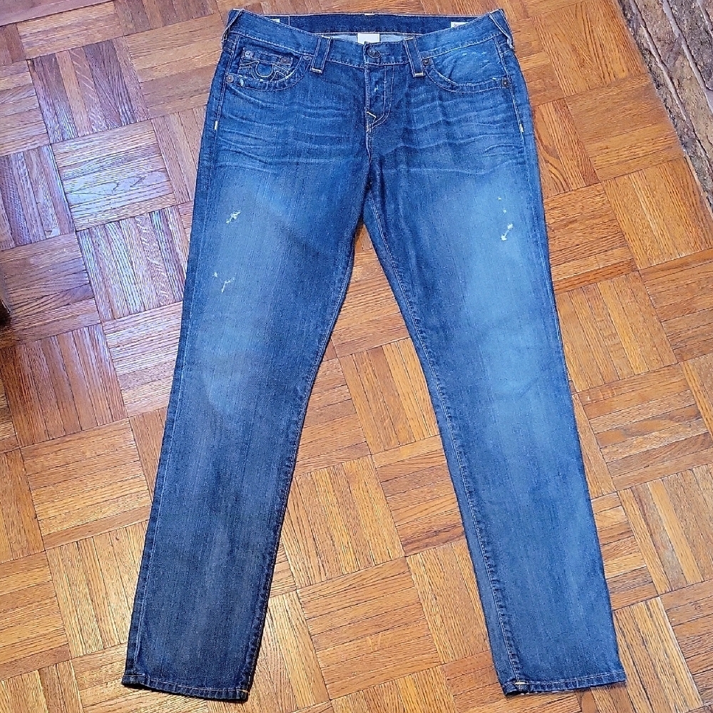 True Religion Brianna Button Fly Cotton Denim Jeans Size 29 USA